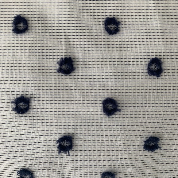 NWOT Weekday Cotton Dot Jacquard Shirt With Blue/White Stripe - Picture 5 of 5